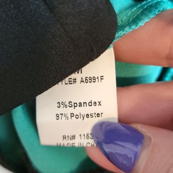 Blue Rain belted flare dress Medium - Picture 7 of 7